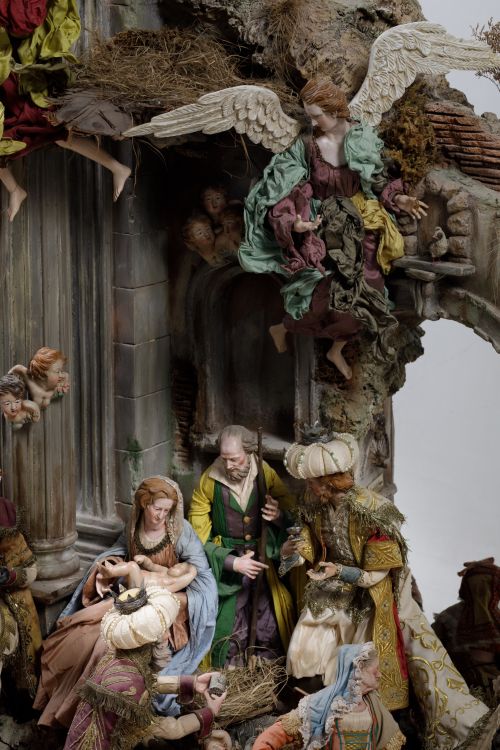 Nacimiento napolitano siguiendo modelos del siglo XVIII