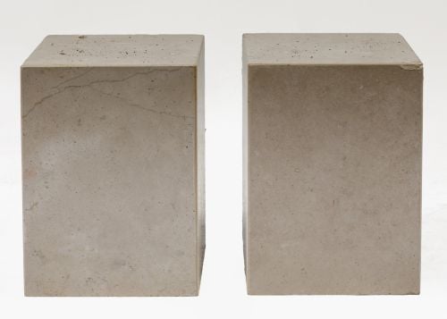 Pair of marble side tables, 20th century