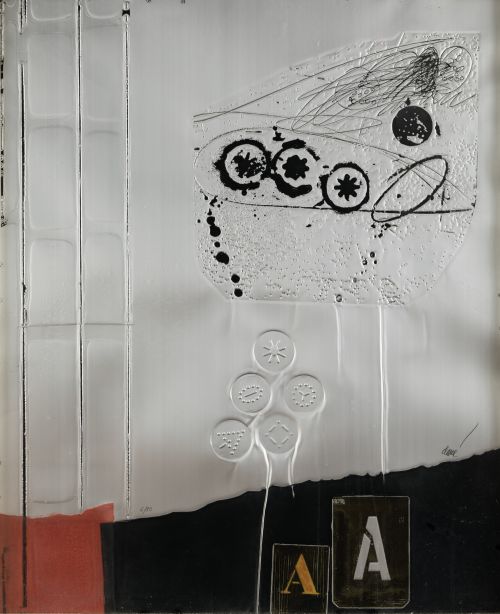 ANTONI CLAVÉ, “Deux A”, 1972, Placa grabada sobre zinc con 