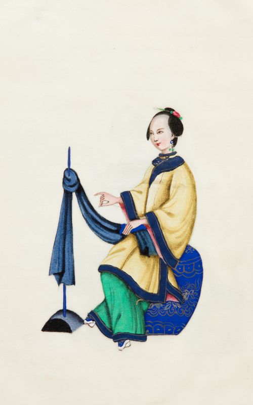 Dos álbumes de papeles de arroz representando diferentes es