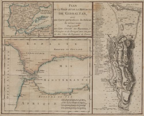 RIGOBERT  BONNE, "Gibraltar", Grabado al cobre