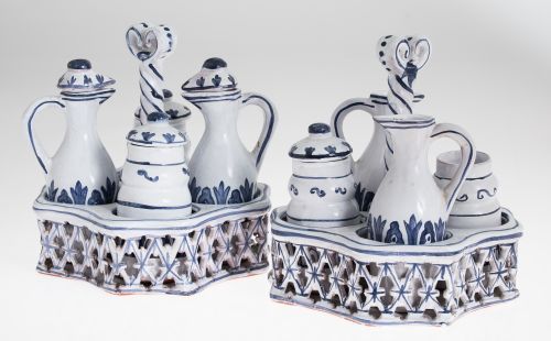 Pareja de recados de mesa. Portugal, S.XX