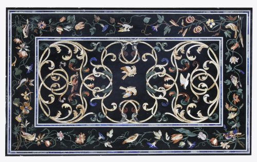 Tabletop made of hard stones following Florentine models of