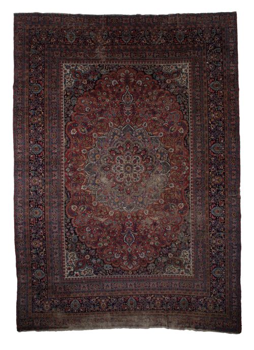 Alfombra oriental de lana anudada a mano, S.XX