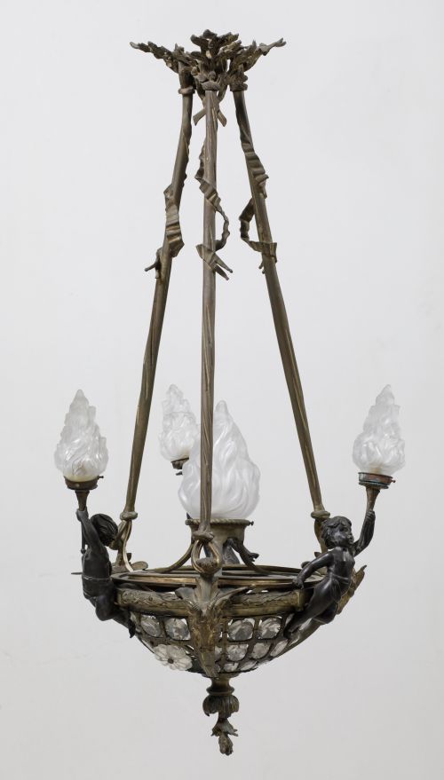 Lámpara de techo siguiendo modelos del S. XIX