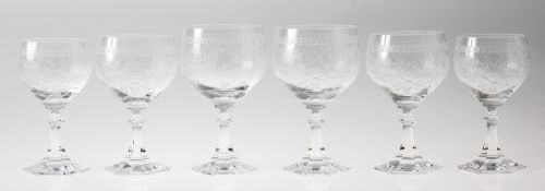 Cristalería tallada y grabado al ácido, S. XX