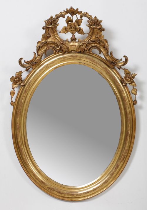 Espejo isabelino ovalado, España, S. XIX