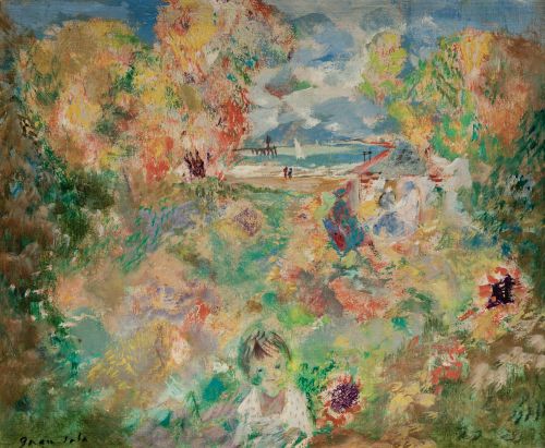 EMILIO GRAU SALA, "Paisaje", Óleo sobre lienzo