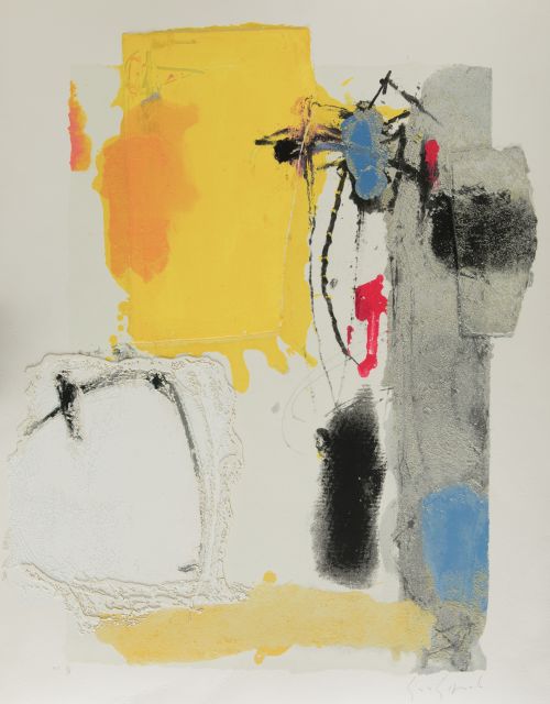 ENZO ESPOSITO, "Sin título", Serigrafía y collage sobre pap