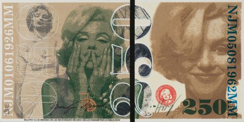 RODOLFO LLOPIZ, "250 cho ku rei Marilyn Monroe", Serigrafía