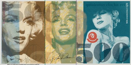 RODOLFO LLOPIZ, "500 cho ku rei Marilyn Monroe", Serigrafía