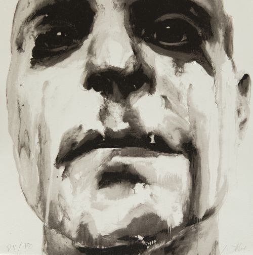 SANTIAGO  YDAÑEZ, "Rostro", Serigrafía a cuatro tintas sobr