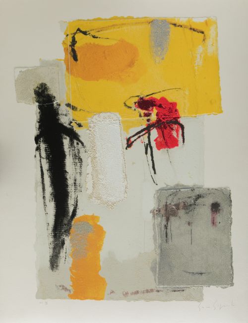 ENZO ESPOSITO, "Sin título", Serigrafía y collage sobre pap