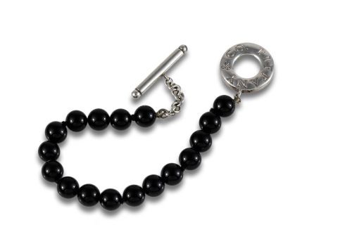 TIFFANY & CO SILVER AND ONYX BRACELET