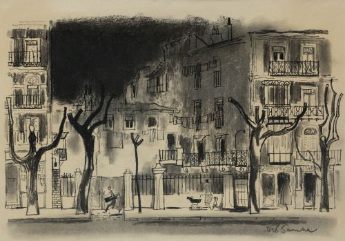 JOSE MARIA SANCHA PADROS, "Casas de Chamberí, Madrid", Carb