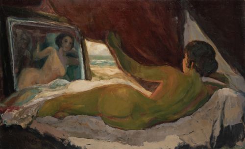 MARIANO  PELAEZ LANGA, "El mar", Óleo sobre lienzo