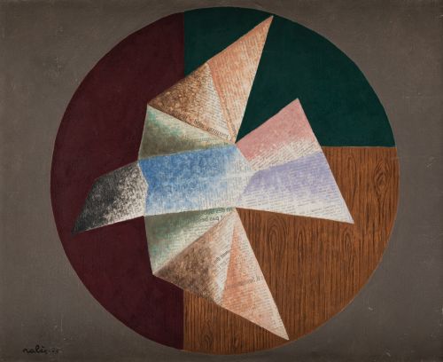 FRANCISCO SALES, "Paloma", 1975, Técnica mixta y collage so