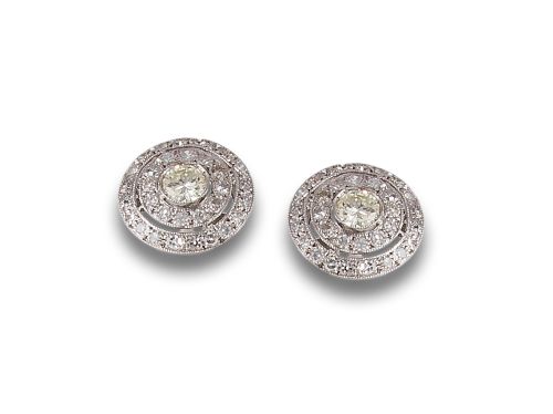 PENDIENTES EN PLATINO CON DIAMANTES