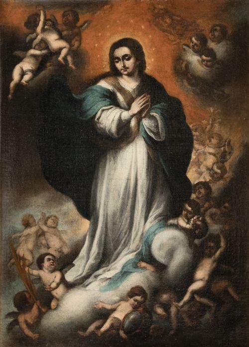 ATRIBUIDO A ESTEBAN MÁRQUEZ, "Inmaculada Concepción", Óleo 