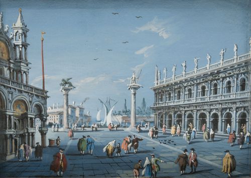 GIACOMO GUARDI, "La Piazzetta en la plaza de San Marcos", G