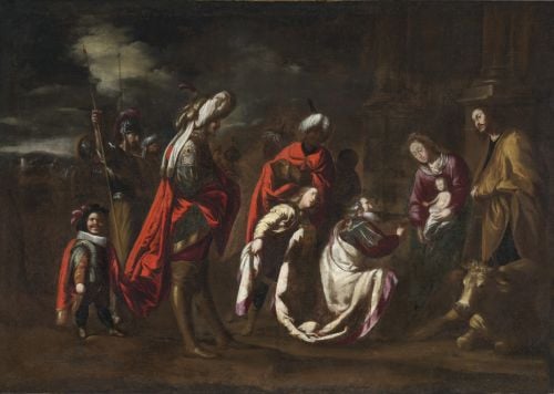 ANTONIO DEL CASTILLO, "Adoración de los Magos", Óleo sobre 