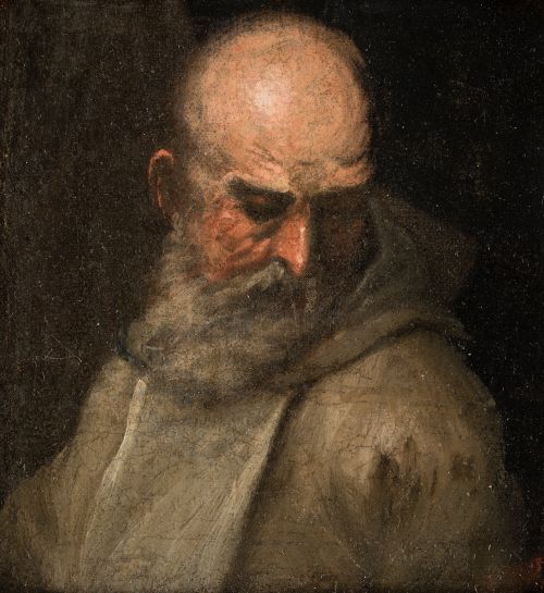 CÍRCULO DE ALONSO CANO, "Santo", Óleo sobre lienzo.