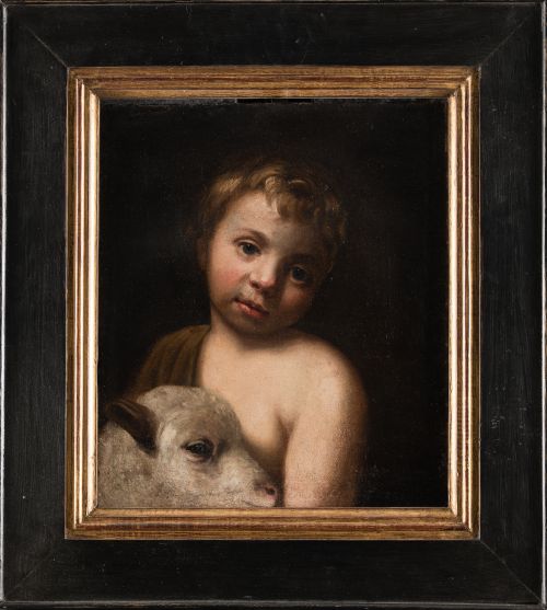 ATRIBUIDO A JACOB VAN OOST, "San Juan Bautista", Óleo sobre