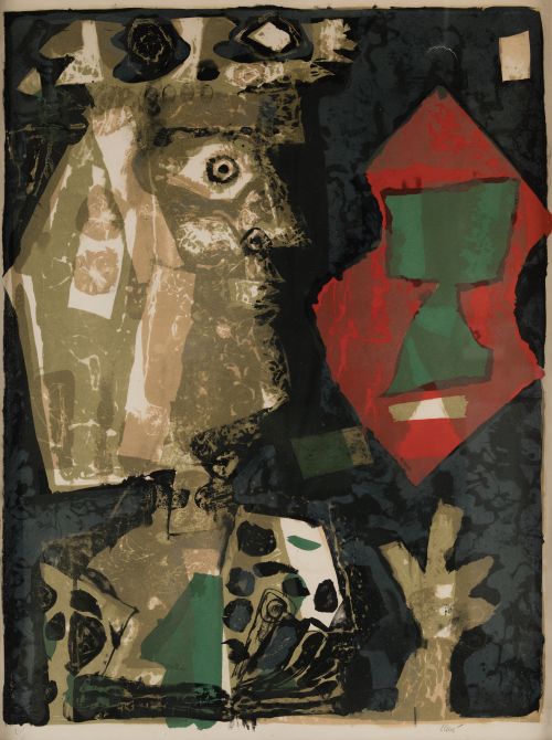 ANTONI CLAVÉ, "Reine", 1978, Litografía en colores sobre pa