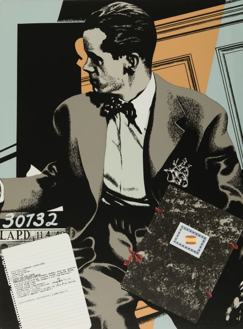  EQUIPO CRÓNICA, "Serie negra", 1975, Cinco serigrafías sob