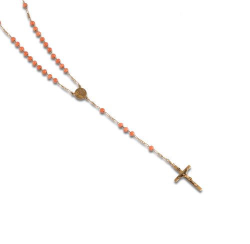 ROSARIO DE ORO Y CORAL.