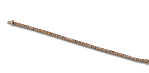 PULSERA ESTILO RIVIERE EN ORO ROSA Y DIAMANTES