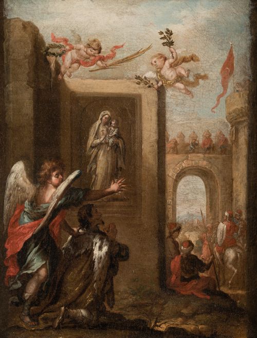 JUAN DE VALDES LEAL, "La Virgen de la Antigua abriendo las 