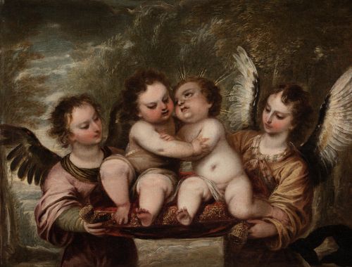 PEDRO ATANASIO  BOCANEGRA, "El Niño Jesús y san Juanito pre