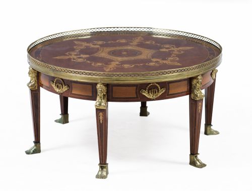 Circular Empire style coffee table, 20th century
