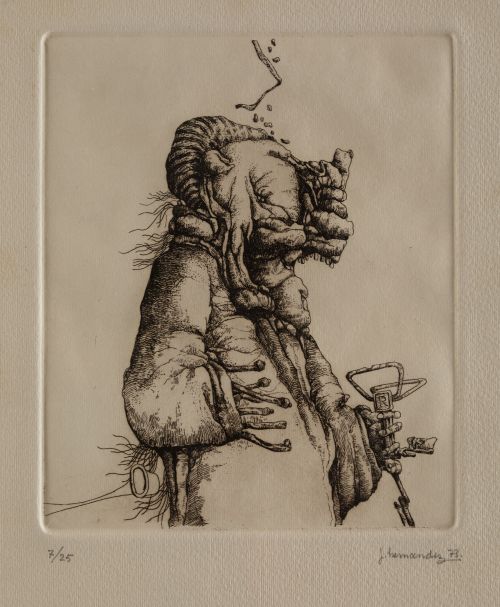 JOSÉ HERNÁNDEZ, "Sin título", 1973, Grabado