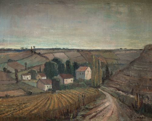 GABINO GAONA, "Paisaje", Óleo sobre lienzo