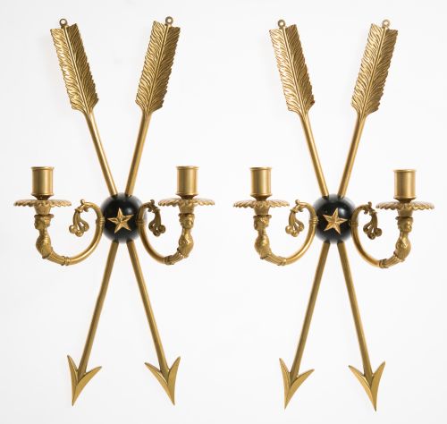 Pareja de apliques de estilo Imperio, S. XX