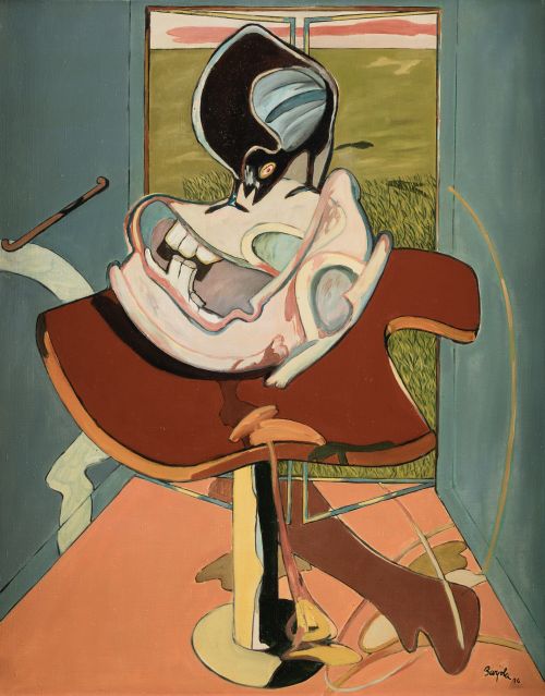 JUAN BARJOLA, "En el dentista", 1976, Óleo sobre lienzo