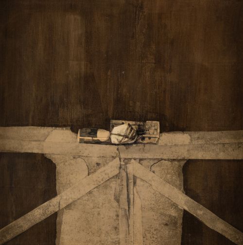 FRANCISCO FARRERAS RICART, "Bodegón", 1973, Técnica mixta y