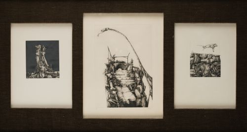 JOSÉ HERNÁNDEZ, "Sin título", 1975-1976, Tres grabados enma