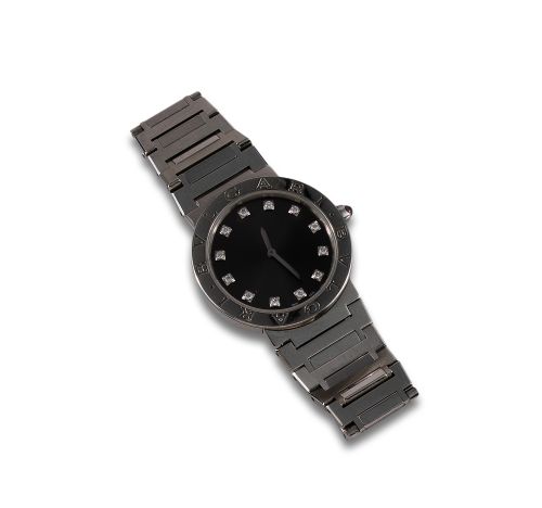 RELOJ BVLGARY BB 33 S EN ACERO INOXIDABLE Y DIAMANTES