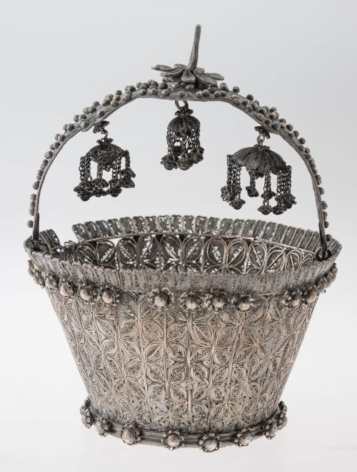 Cestillo de plata peruana