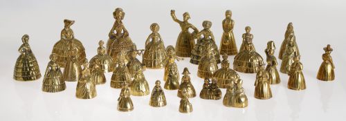 Collection of 33 gilt bronze bells, 20th century