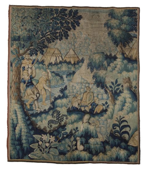 Fragment of a verdure tapestry, possibly France, 18th centu