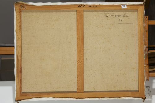 MANUEL  COLMEIRO, "Lavanderas", 1977, Óleo sobre lienzo