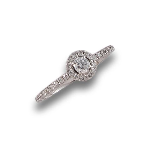 SORTIJA SUAREZ DE ORO BLANCO CON DIAMANTE