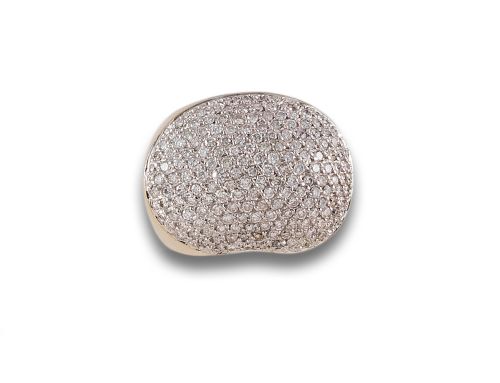 SORTIJA EN ORO AMARILLLO CON PAVE DE DIAMANTES