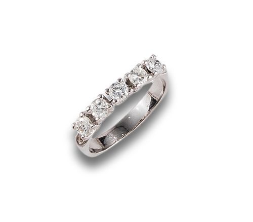 SORTIJA SEXTILLO EN ORO BLANCO CON DIAMANTES