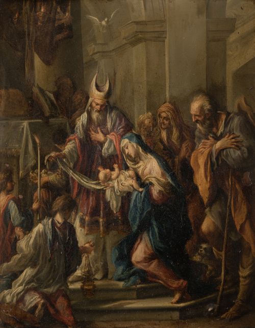 ANÓNIMO, "Presentación de Jesús en el Templo", Óleo sobre c