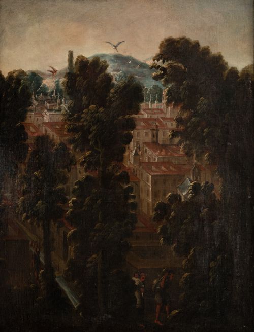 ESCUELA VIRREINAL , "Vistas del canal de la Viga y ¿Ciudad 